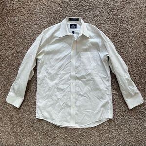 Stafford White Wrinkle Free Dress Shirt Classic Button-Up